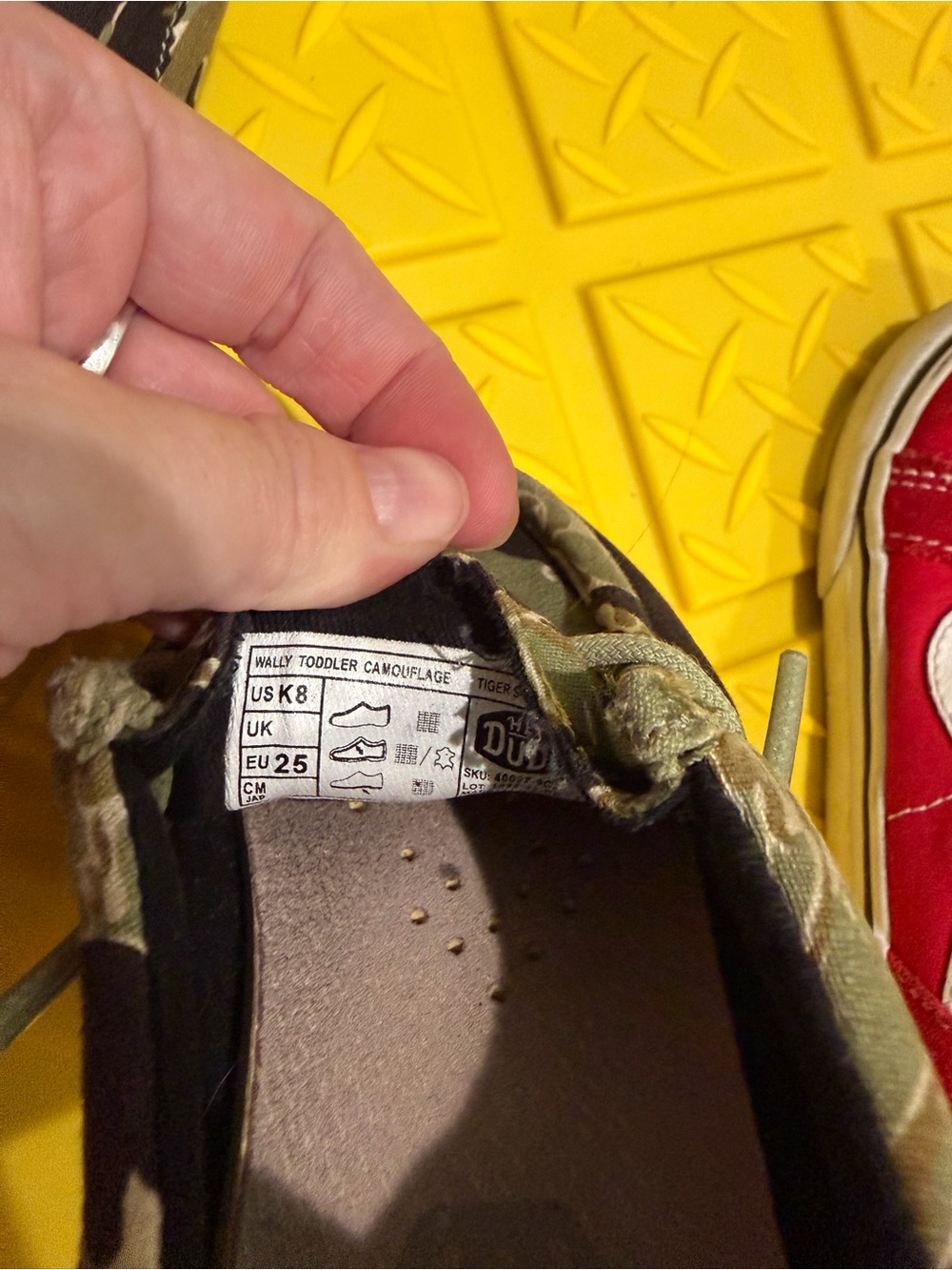 Hey Dude Kids Camo Slip-On Sneakers in Olive Green and Black - Picture 4 of 4